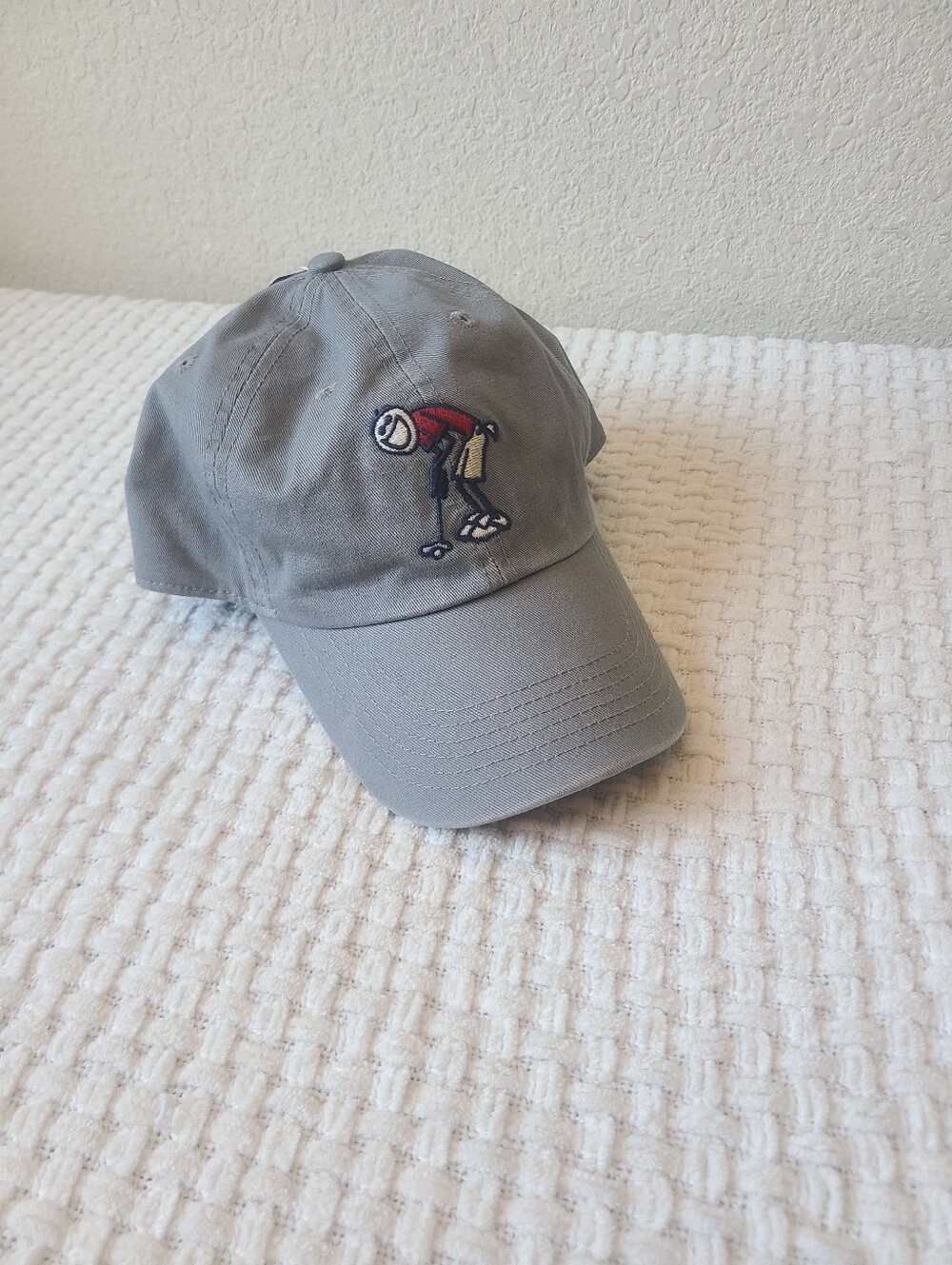 Life Is Good Gray Baseball Cap with Embroidered Graphic